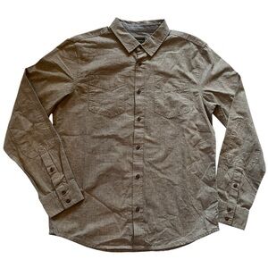 Mens Prana Slim-fit Buttondown Shirt Gray Size M. N/WOT